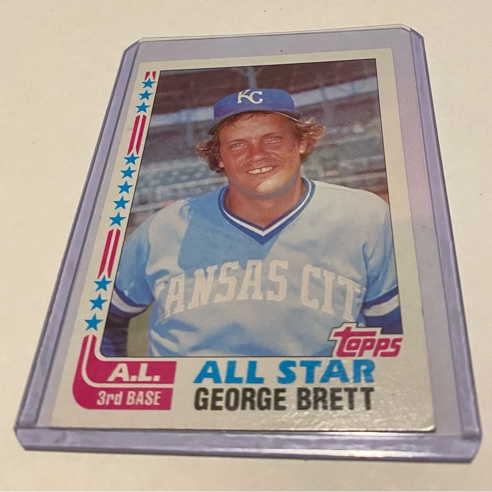 George Brett 1982 Topps All Star Baseball Card # 549 Kansas City Royals Vintage